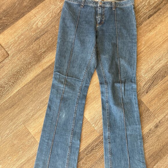 Theory Size 6 Boot-Cut Pocketless Jeans - Picture 4 of 9